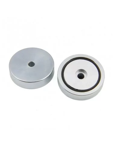 Base avec trou traversant en néodyme ⌀60 × 15 mm (avec trou ⌀8.5) N35