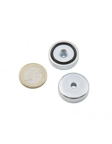 Base avec trou fraisé en néodyme ⌀25 × 7 mm (avec trou ⌀4.5) N35 Base avec trou fraisé en néodyme ⌀25 × 7 mm (avec trou ⌀4.5) N35