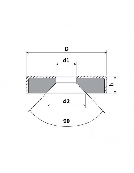 Base avec trou fraisé en néodyme ⌀25 × 7 mm (avec trou ⌀4.5) N35 Base avec trou fraisé en néodyme ⌀25 × 7 mm (avec trou ⌀4.5) N35
