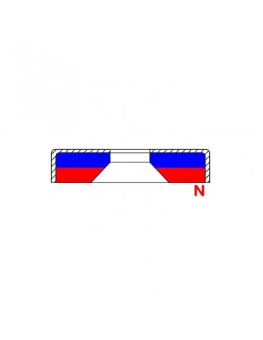 Base avec trou fraisé en néodyme ⌀60 × 15 mm (avec trou ⌀8.5) N35 Base avec trou fraisé en néodyme ⌀60 × 15 mm (avec trou ⌀8.5) N35