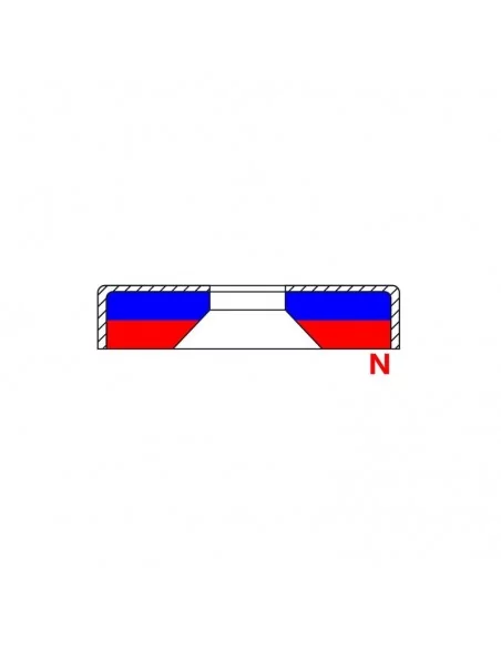 Base avec trou fraisé en néodyme ⌀60 × 15 mm (avec trou ⌀8.5) N35 Base avec trou fraisé en néodyme ⌀60 × 15 mm (avec trou ⌀8.5) N35
