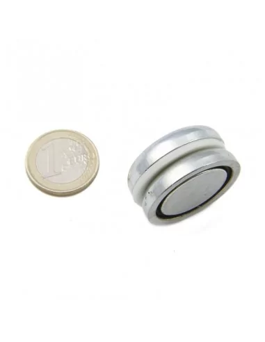 Base avec carcasse de protection en néodyme ⌀32×7 mm N35 Base avec carcasse de protection en néodyme ⌀32×7 mm N35