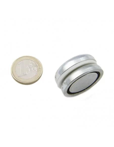 Base avec carcasse de protection en néodyme ⌀32×7 mm N35 Base avec carcasse de protection en néodyme ⌀32×7 mm N35
