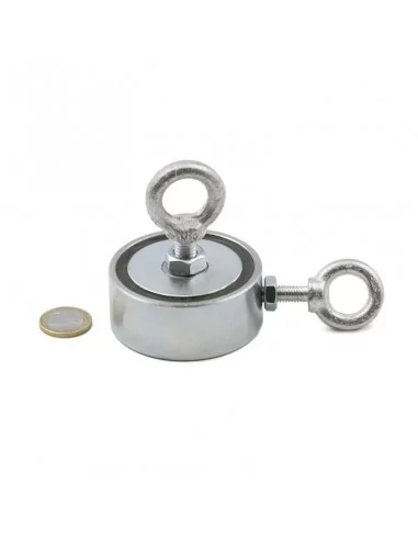 Íman de pesca de neodímio ⌀67×28 mm rosca M10 e M8 N35 Íman de pesca de neodímio ⌀67×28 mm rosca M10 e M8 N35