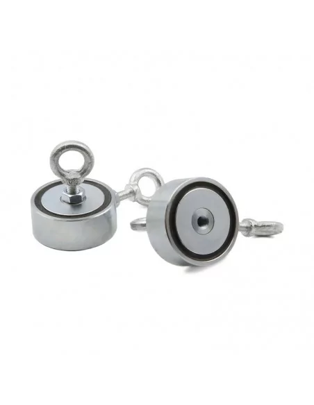 Íman de pesca de neodímio ⌀67×28 mm rosca M10 e M8 N35 Íman de pesca de neodímio ⌀67×28 mm rosca M10 e M8 N35