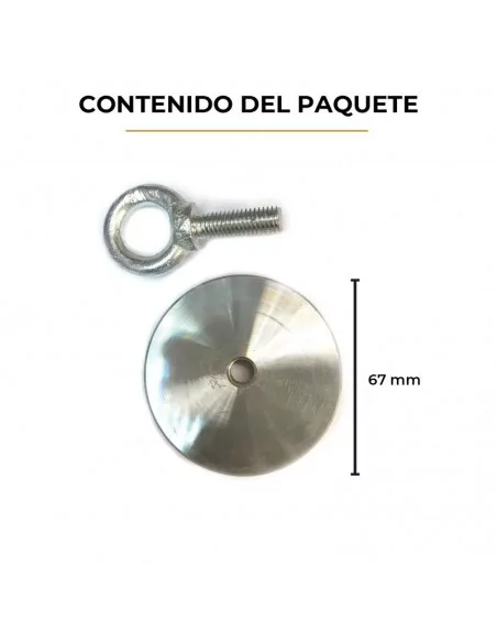 Íman de pesca de neodímio ⌀67×12 mm rosca M10 N35