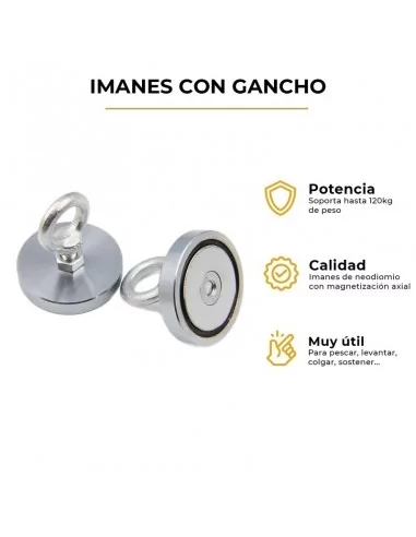 Íman de pesca de neodímio ⌀67×12 mm rosca M10 N35