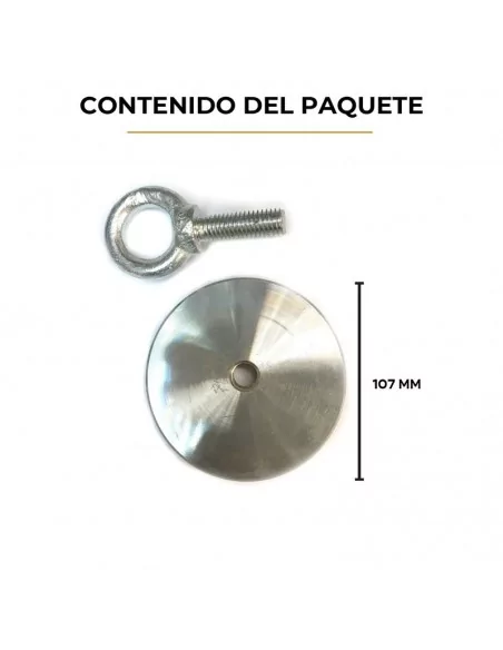 Íman de pesca de neodímio ⌀107×20 mm rosca M10 N35 Íman de pesca de neodímio ⌀107×20 mm rosca M10 N35