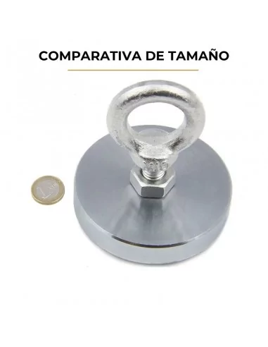 Íman de pesca de neodímio ⌀107×20 mm rosca M10 N35 Íman de pesca de neodímio ⌀107×20 mm rosca M10 N35