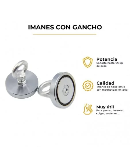 Íman de pesca de neodímio ⌀107×20 mm rosca M10 N35 Íman de pesca de neodímio ⌀107×20 mm rosca M10 N35