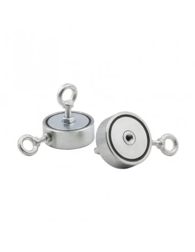 Íman de pesca de neodímio ⌀75×28 mm rosca M10 e M8 N35 Íman de pesca de neodímio ⌀75×28 mm rosca M10 e M8 N35