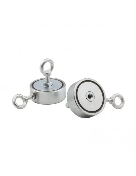 Íman de pesca de neodímio ⌀75×28 mm rosca M10 e M8 N35 Íman de pesca de neodímio ⌀75×28 mm rosca M10 e M8 N35