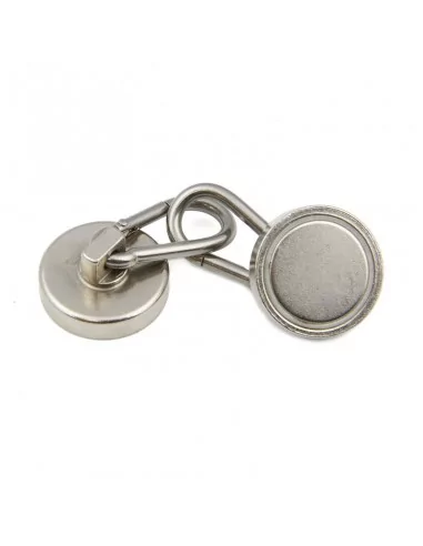 Aimant à mousqueton en néodyme ⌀32×7.6 mm mousqueton L17.6 mm N35