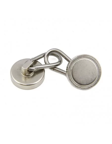 Aimant à mousqueton en néodyme ⌀32×7.6 mm mousqueton L17.6 mm N35