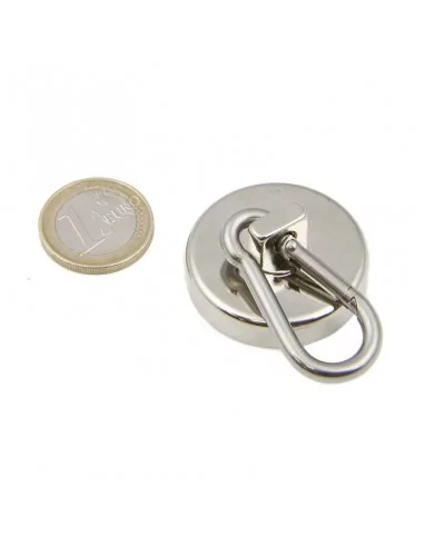 Aimant à mousqueton en néodyme ⌀36×7.8 mm mousqueton L17.8 mm N35