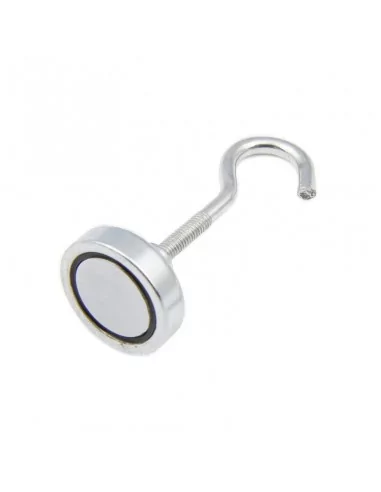 Íman com gancho de neodímio ⌀25×20 mm rosca M4 N35