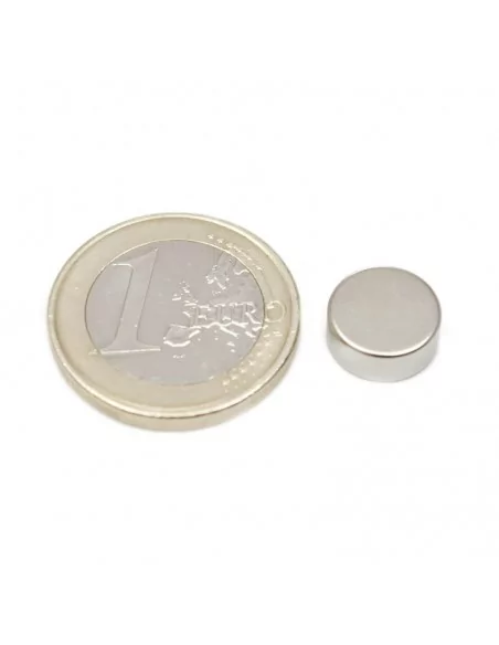 Disco de neodímio ⌀10×5 mm N35 Ni+Cu+Ni Disco de neodímio ⌀10×5 mm N35 Ni+Cu+Ni