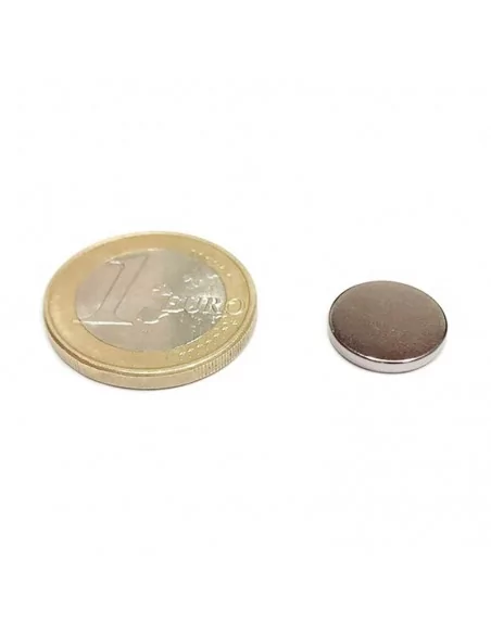 Disco de neodímio ⌀12.7×1.5 mm N52 banho Ni escuro