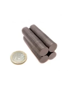 Disque en néodyme ⌀12.7×1.5 mm N52 plaqué Ni foncé 2