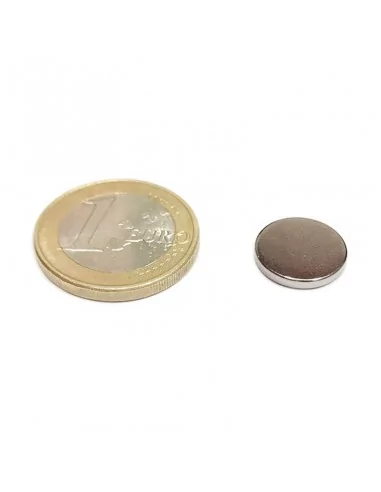 Disco de neodímio ⌀12.7×1.5 mm N52 banho Ni escuro