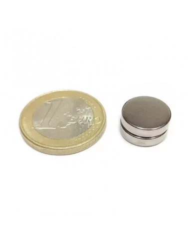 Disco de neodímio ⌀12.7×3 mm N52 banho Ni escuro