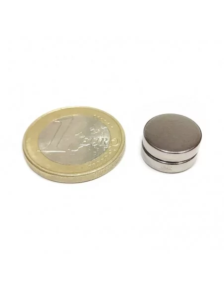 Disco de neodímio ⌀12.7×3 mm N52 banho Ni escuro