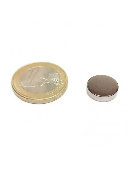 Disco de neodímio ⌀12.7×3 mm N52 banho Ni escuro