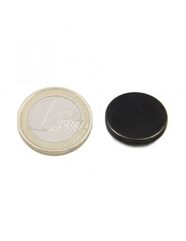 Disco de neodímio ⌀19×3 mm N52 epóxi preto Disco de neodímio ⌀19×3 mm N52 epóxi preto