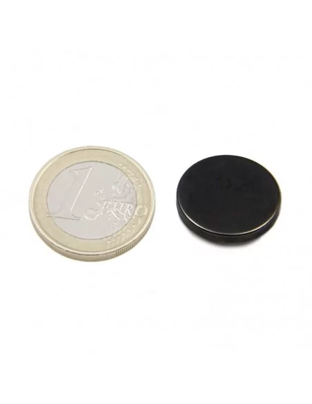 Disco de neodímio ⌀19×3 mm N52 epóxi preto Disco de neodímio ⌀19×3 mm N52 epóxi preto