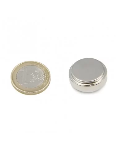 Disco de neodímio ⌀19×9.5 mm OUT saliente 22.2×5 mm N35 Disco de neodímio ⌀19×9.5 mm OUT saliente 22.2×5 mm N35