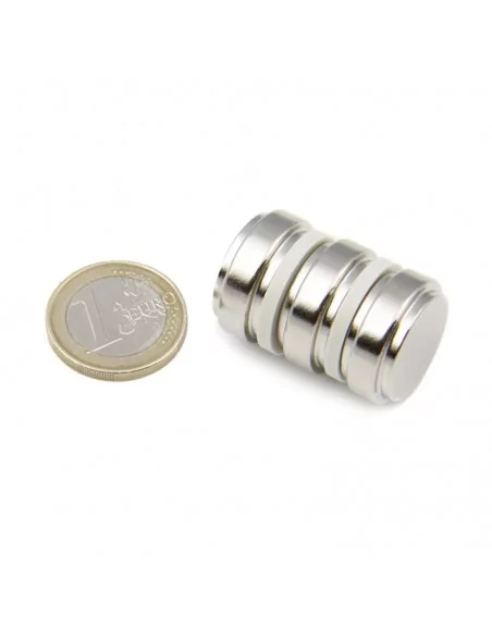 Disco de neodímio ⌀19×9.5 mm OUT saliente 22.2×5 mm N35 Disco de neodímio ⌀19×9.5 mm OUT saliente 22.2×5 mm N35