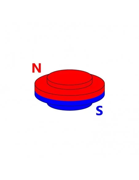 Disco de neodímio ⌀19×9.5 mm OUT saliente 22.2×5 mm N35 Disco de neodímio ⌀19×9.5 mm OUT saliente 22.2×5 mm N35