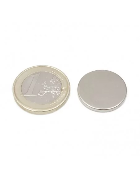 Disco de neodímio ⌀20×2 mm N35 Disco de neodímio ⌀20×2 mm N35