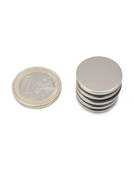 Disco de neodímio ⌀20×2 mm N35 Disco de neodímio ⌀20×2 mm N35