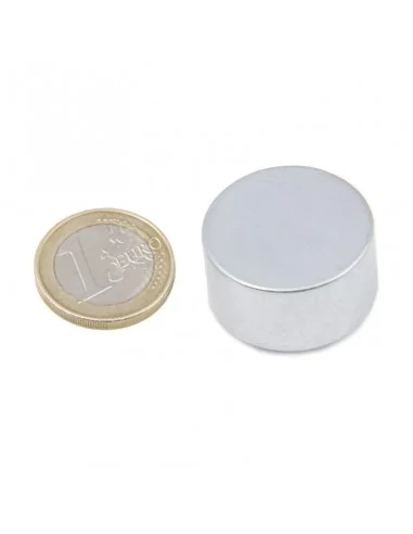 Disco de neodimio ⌀28 × 15 mm N45 baño Zn Disco de neodimio ⌀28 × 15 mm N45 baño Zn
