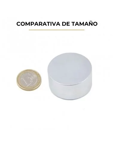 Disco de neodimio ⌀40 × 20 mm N45 baño Zn