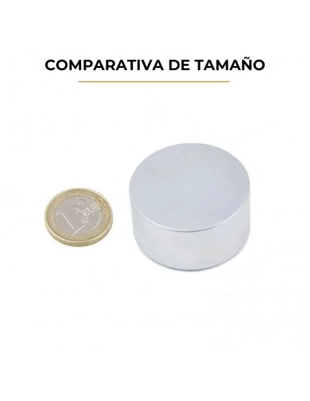Disco de neodimio ⌀40 × 20 mm N45 baño Zn