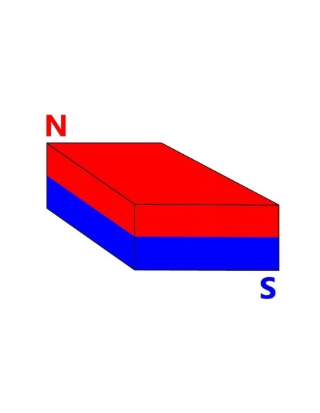 Bloco de neodímio 40 × 25 × 10 mm N35