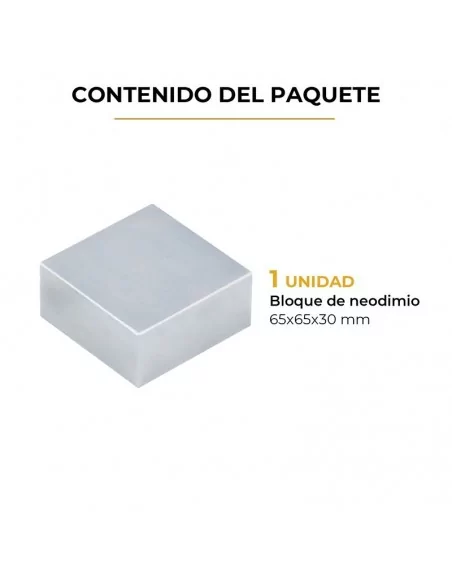 Bloco de neodímio 65×65×30 mm N45