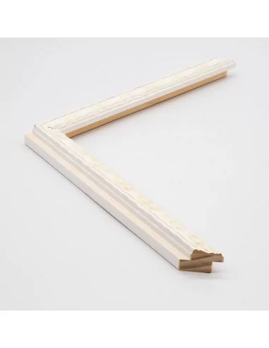 Muestra moldura Kolumna 680/016 · 21×20 mm · Blanco