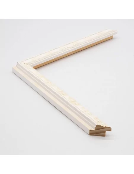Muestra moldura Kolumna 680/016 · 21×20 mm · Blanco