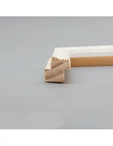 Muestra moldura Kolumna 680/016 · 21×20 mm · Blanco