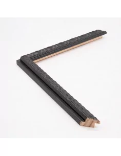 Muestra moldura Kolumna 680/022 · 21×20 mm · Negro