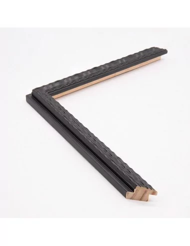 Muestra moldura Kolumna 680/022 · 21×20 mm · Negro