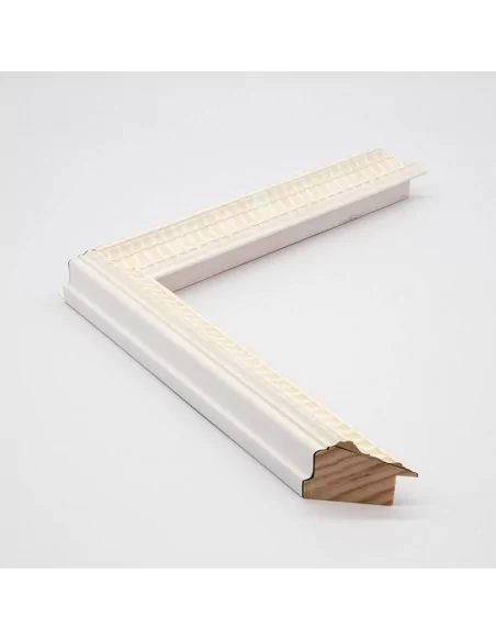 Muestra moldura Kolumna 681/016 · 34×30 mm · Blanco