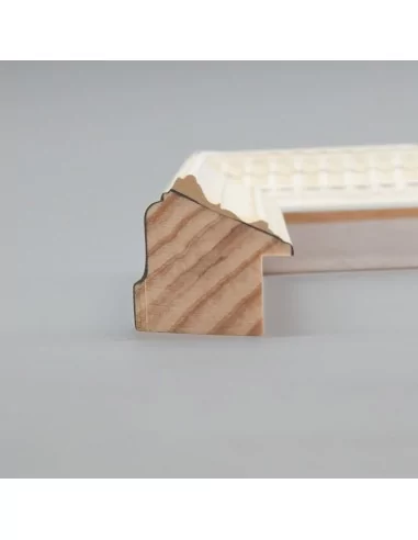 Muestra moldura Kolumna 681/016 · 34×30 mm · Blanco