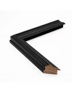 Muestra moldura Kolumna 681/022 · 34×30 mm · Negro