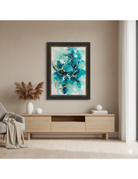 Moldura Kolumna 681/028 · 34×30 mm · Negro