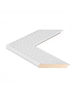 Muestra moldura Braid 701/641 · 85×18 mm · Plata