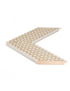 Muestra moldura Braid 701/778 · 85×18 mm · Plata
